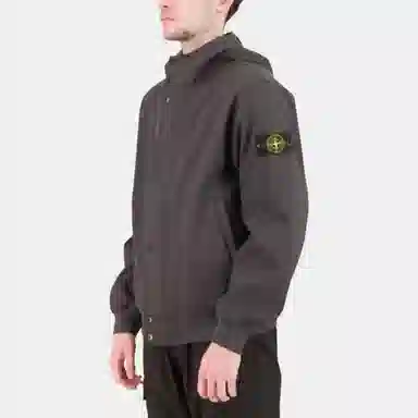 Stone Island SS25 Soft Shell Jacket Carbon Grey