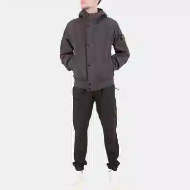 Stone Island SS25 Soft Shell Jacket Carbon Grey