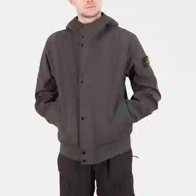 Stone Island SS25 Soft Shell Jacket Carbon Grey