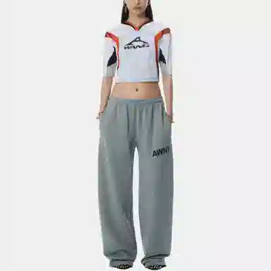 Alexander Wang Logo Elastic Pants Gray