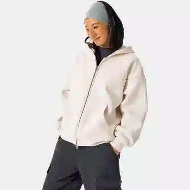 Crying Center Low Neck Air Fleece Logo Cardigan