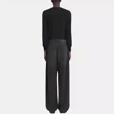 MM6 Maison Margiela Zip Pleated Wide Leg Jeans