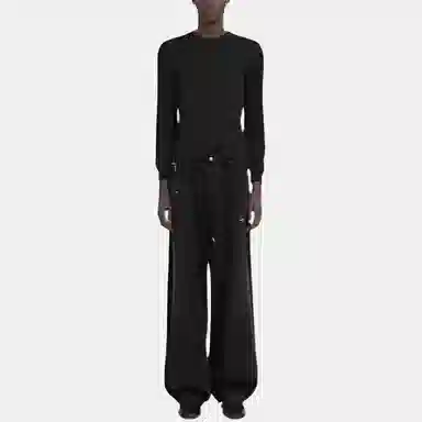 MM6 Maison Margiela Zip Pleated Wide Leg Jeans