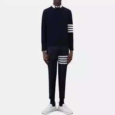 THOM BROWNE WOOL 4-BAR PULLOVER