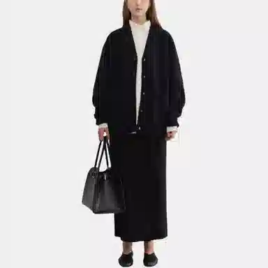 Dunst UNISEX BOYFRIEND KNIT CARDIGAN FRENCH NAVY