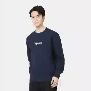Supreme FW18 Box Logo Crewneck Navy