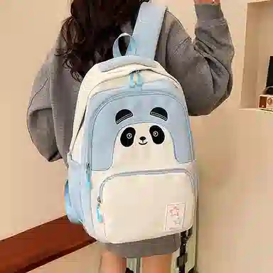 恒源祥 可爱熊猫学生 尼龙 双肩包 女款 多色