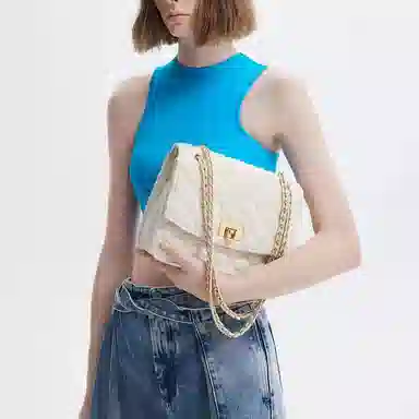 CHARLES&KEITH Quilted Chain Shoulder Bag Medium