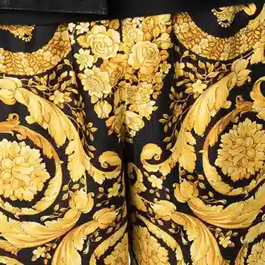 Versace SS22 Barocco Silk Shorts