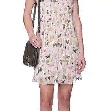 RED VALENTINO Insect Print Backless Dress