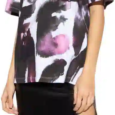 Alexander McQueen FW22 Watercolour Graffiti T