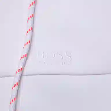 HUGO BOSS Logo Embroidered Hoodie Jacket White