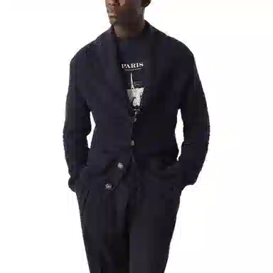 Brunello Cucinelli Navy Knit Cardigan