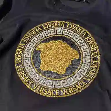 Versace Logo Crewneck Sweatshirt Black