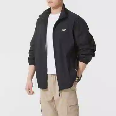 New Balance SS25 Logo Zipper Jacket Black