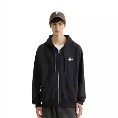 Stussy FW24 BASIC STSSY ZIP HOODIE logo