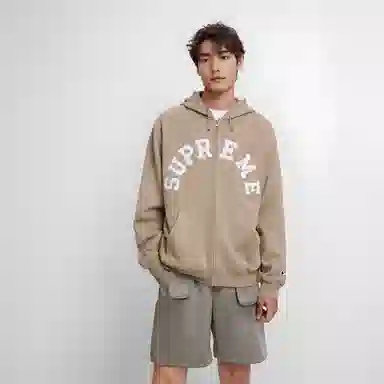 Supreme x Champion Zip Up Hooded Sweatshirt