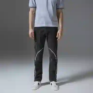 FARFROMWHAT FW22 Far Curve Zip Slim Pants-washed Black