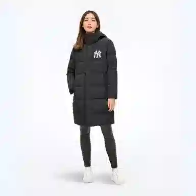 New Era FW21 MLB Yankees Hooded Down Coat Black