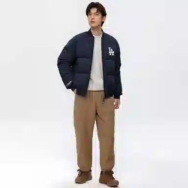 New Era x MLB Dodgers Embroidered Puffer Jacket