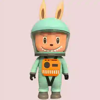 POP MART LABUBU Astronaut Mint Green 15cm