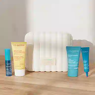 娇韵诗 保湿洁面乳精华面霜小样套装 补水清洁 五件套