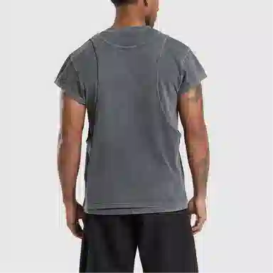 Gymshark Durable Washed Double-Layer Crew Tee Black