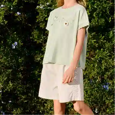 英氏 透气休闲百搭中腰短裤 中小童