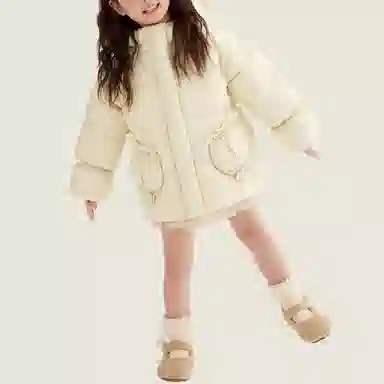 鸭鸭 宽松连帽加厚保暖防风鸭绒羽绒服 中小童