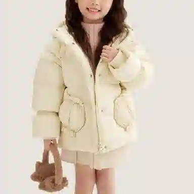 鸭鸭 宽松连帽加厚保暖防风鸭绒羽绒服 中小童