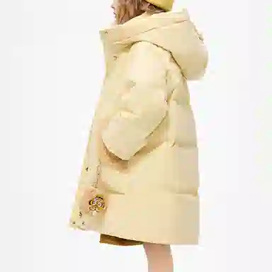 鸭鸭羽绒服 连帽保暖防寒防风厚款中长款鸭绒 青少年