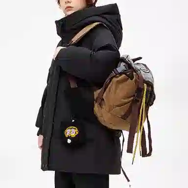 鸭鸭羽绒服 连帽保暖防寒防风厚款中长款鸭绒 青少年