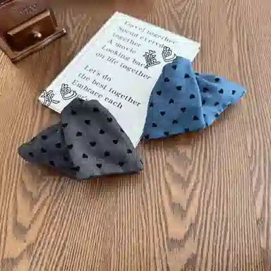 希铃 韩系牛仔风 爱心高级感三角抓夹 布艺 发夹 女款