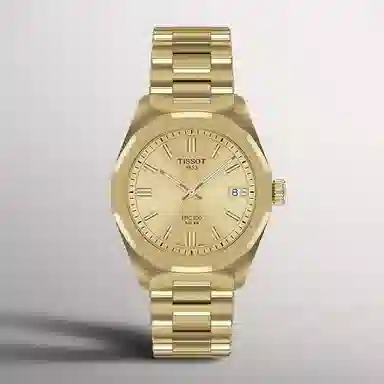 Tissot PRC 100 Quartz 34mm Gold Dial