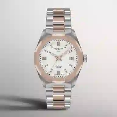 Tissot PRC 100 Quartz 34mm Gold Dial