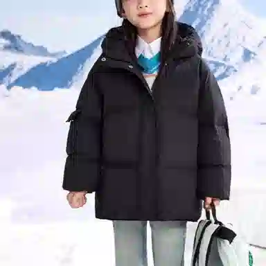 鸭鸭 防风短款保暖鸭绒御寒羽绒服 青少年