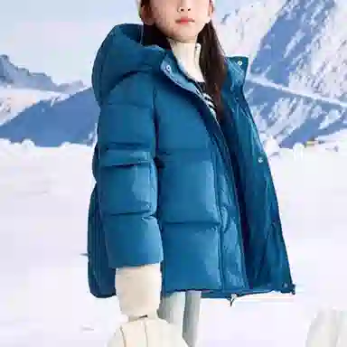 鸭鸭 防风短款保暖鸭绒御寒羽绒服 青少年