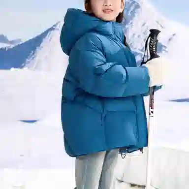 鸭鸭 防风短款保暖鸭绒御寒羽绒服 青少年