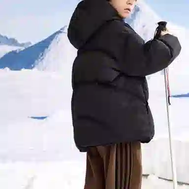 鸭鸭 防风短款保暖鸭绒御寒羽绒服 青少年