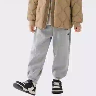 左西 加绒保暖纯色长裤 青少年