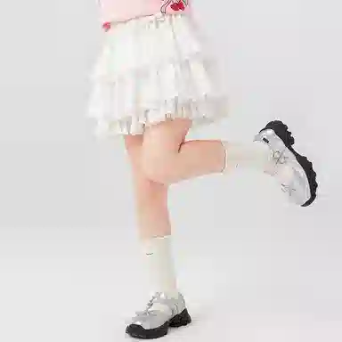 左西裙子 柔软舒适透气 白色 中小童