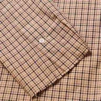 Miu Miu Logo Embroidered Plaid Shirt