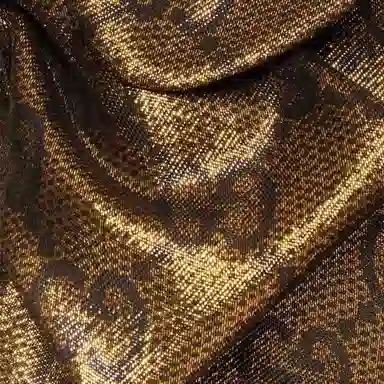 Gucci SS23 Logo Print Long Sleeve Dress Gold