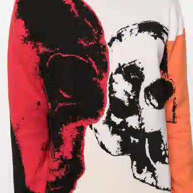 Alexander McQueen FW21 Skull Crewneck Sweater White