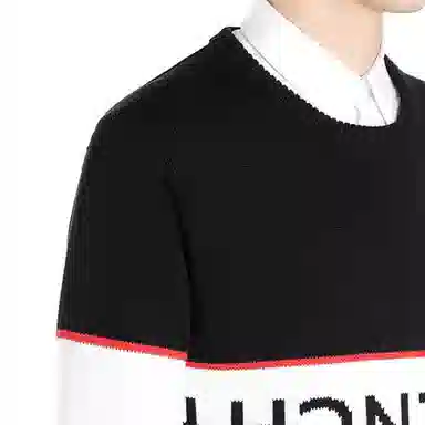 Givenchy Logo Stripe Crewneck Sweater