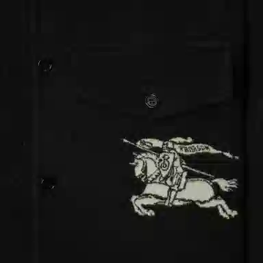 Burberry Striped Print Single-Breasted Jacket Black