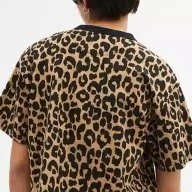 COACH FW23 Leopard Print Tee Brown