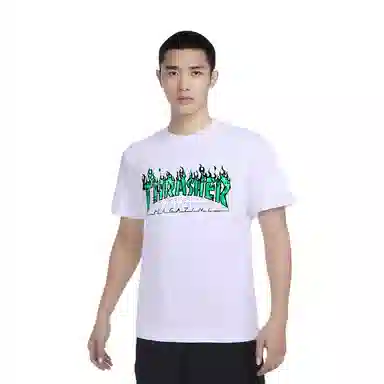 Thrasher Tee White Green