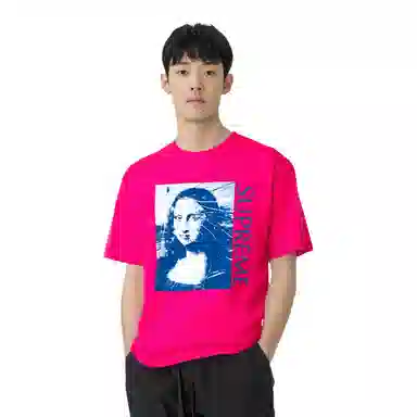 Supreme SS18 Mona Lisa Tee Hot Pink