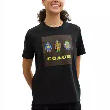 COACH FW24 Robot Print T-Shirt Black